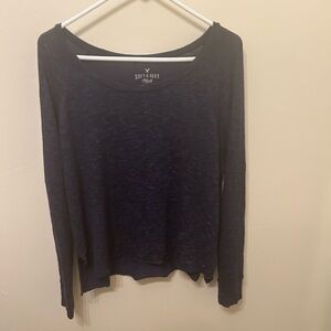 American Eagle Outfitters Soft & Sexy Long Sleeve Tee - Dark Blue